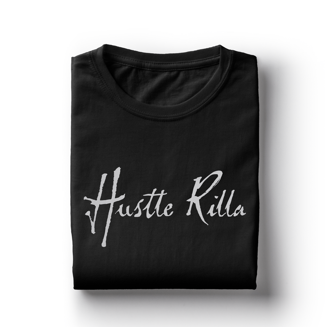 HUSTLE Rilla. Womens Black Tee - The H.M.H Store