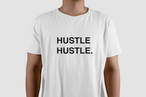 HUSTLE HUSTLE. Men's White Tee - The H.M.H Store