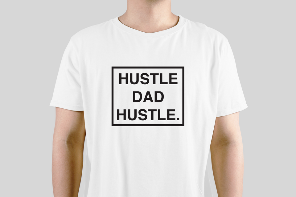 Hustle.Dad.Hustle White - The H.M.H Store