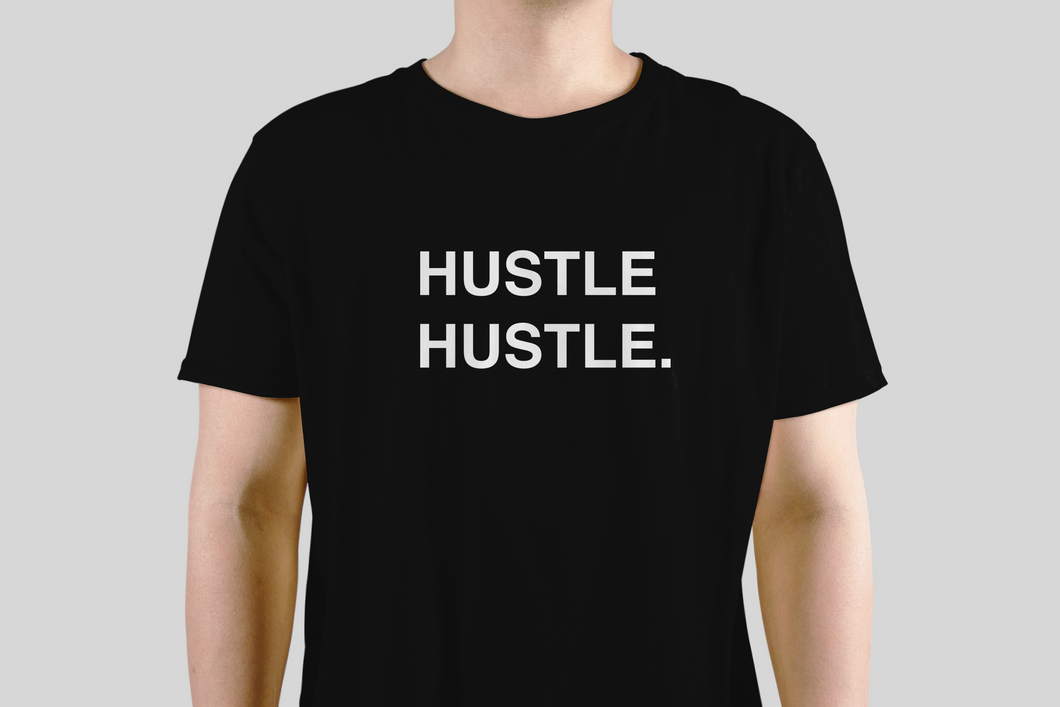 HUSTLE HUSTLE. Men's Black Tee - The H.M.H Store